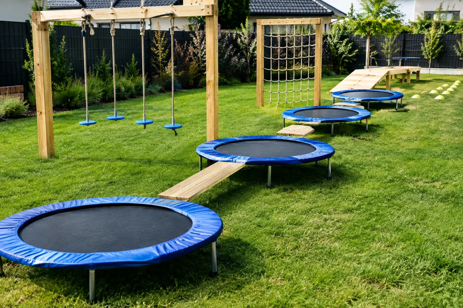 DIY-Trampolin-Parcours: Einen abwechslungsreichen Hindernislauf gestalten